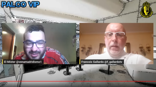 François Gallardo en la entrevista de Palco Vip con Pablo Dono en Hablando del Madrid François Gallardo en la entrevista de Palco Vip con Pablo Dono en Hablando del Madrid