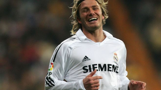 David Beckham con el Real Madrid David Beckham con el Real Madrid