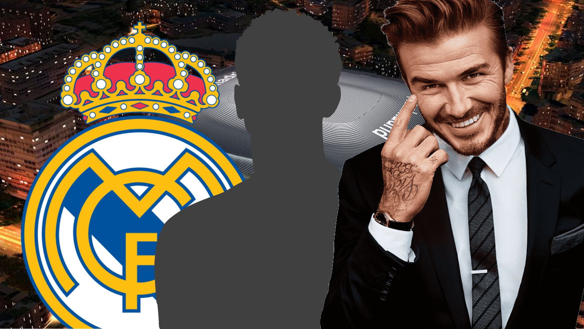 Beckham interviene en su llegada al Real Madrid