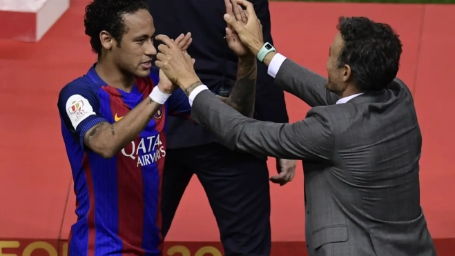 Luis Enrique y Neymar JR en su etapa en el Barça Luis Enrique y Neymar JR en su etapa en el Barça
