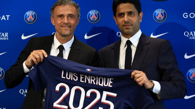 Luis Enrique en su presentación con el PSG Luis Enrique en su presentación con el PSG