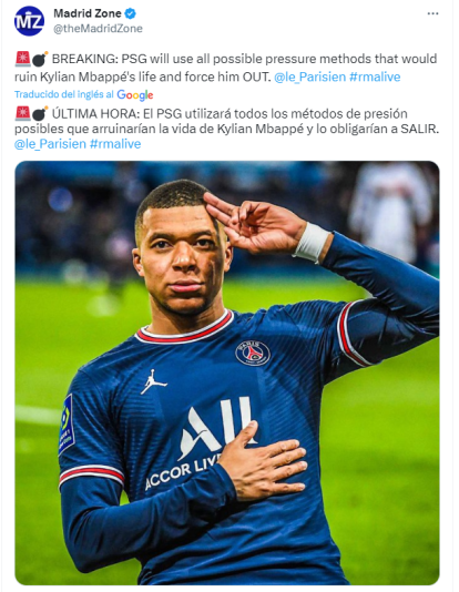 Tweet de Madrid Zone Tweet de Madrid Zone