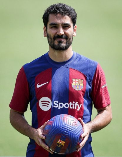 Gündogan en en su presentación con el Barça Gündogan en en su presentación con el Barça