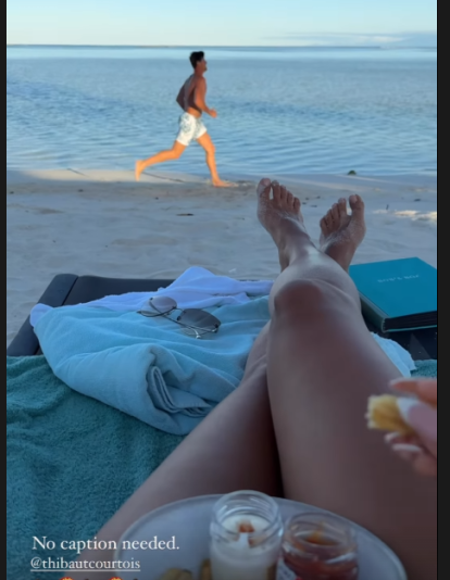 Historia de Instagram de Mishel, la mujer de Courtois Historia de Instagram de Mishel, la mujer de Courtois