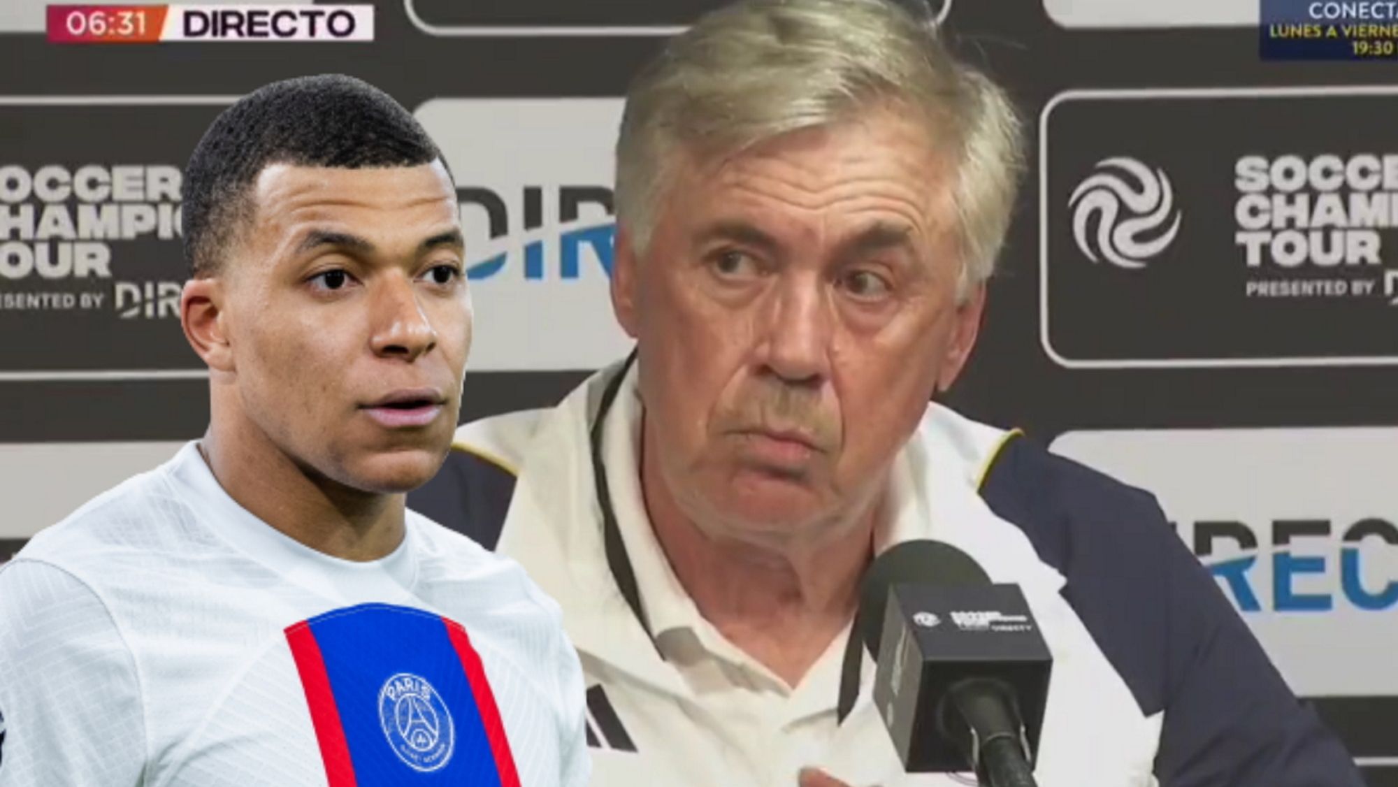 Ancelotti se dirige a Mbappé y las redes arden con su respuesta Ancelotti se dirige a Mbappé y las redes arden con su respuesta