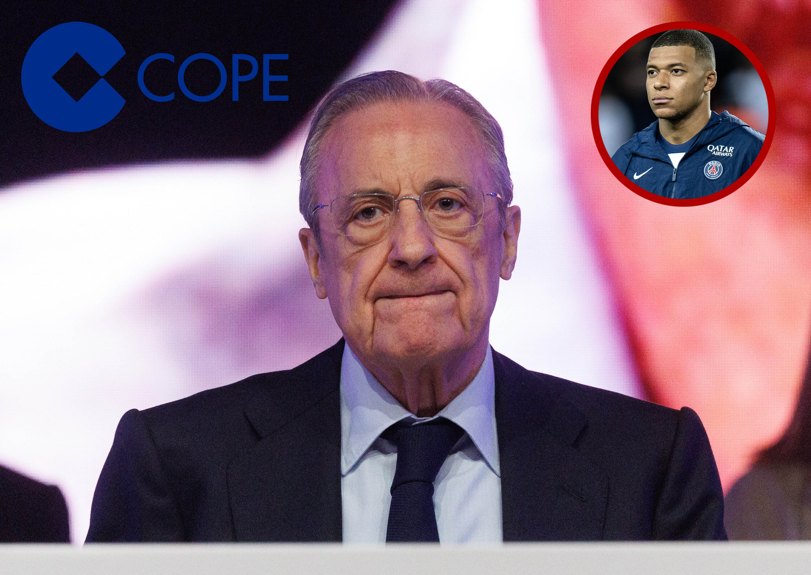 COPE  la reacción de Florentino al anuncio en Francia sobre la continuidad de Mbappé 