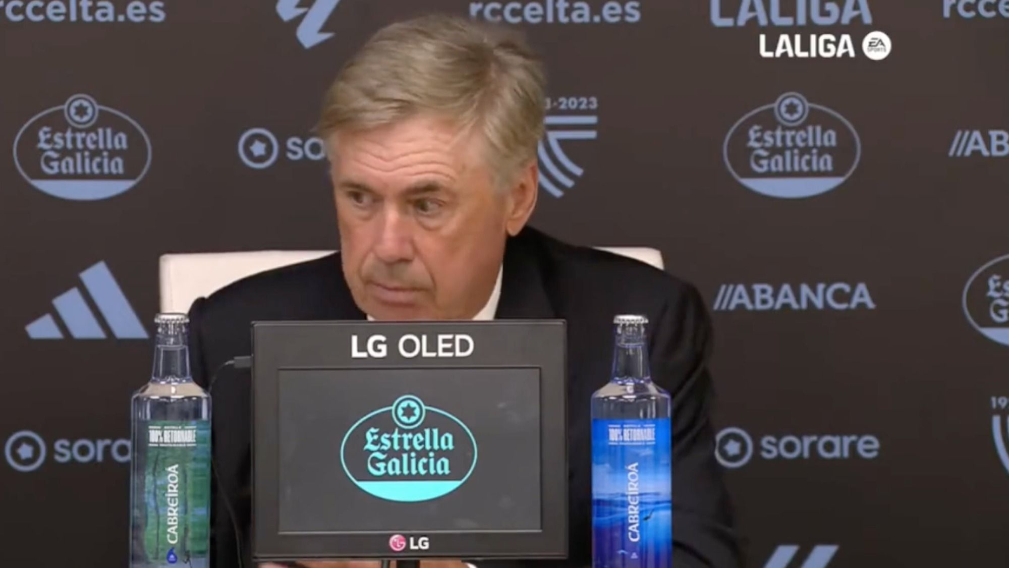 Ancelotti, muy enfadado, da su opinión sobre lo que pasó en Vigo %22es una i...%22 Ancelotti, muy enfadado, da su opinión sobre lo que pasó en Vigo %22es una i...%22