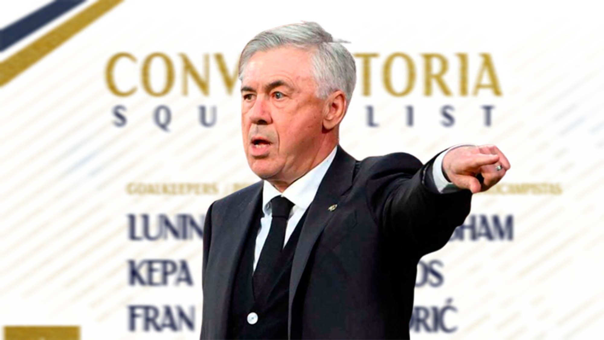 Ancelotti sorprende con su convocatoria para Getafevarios nombres propios destacan en la lista 