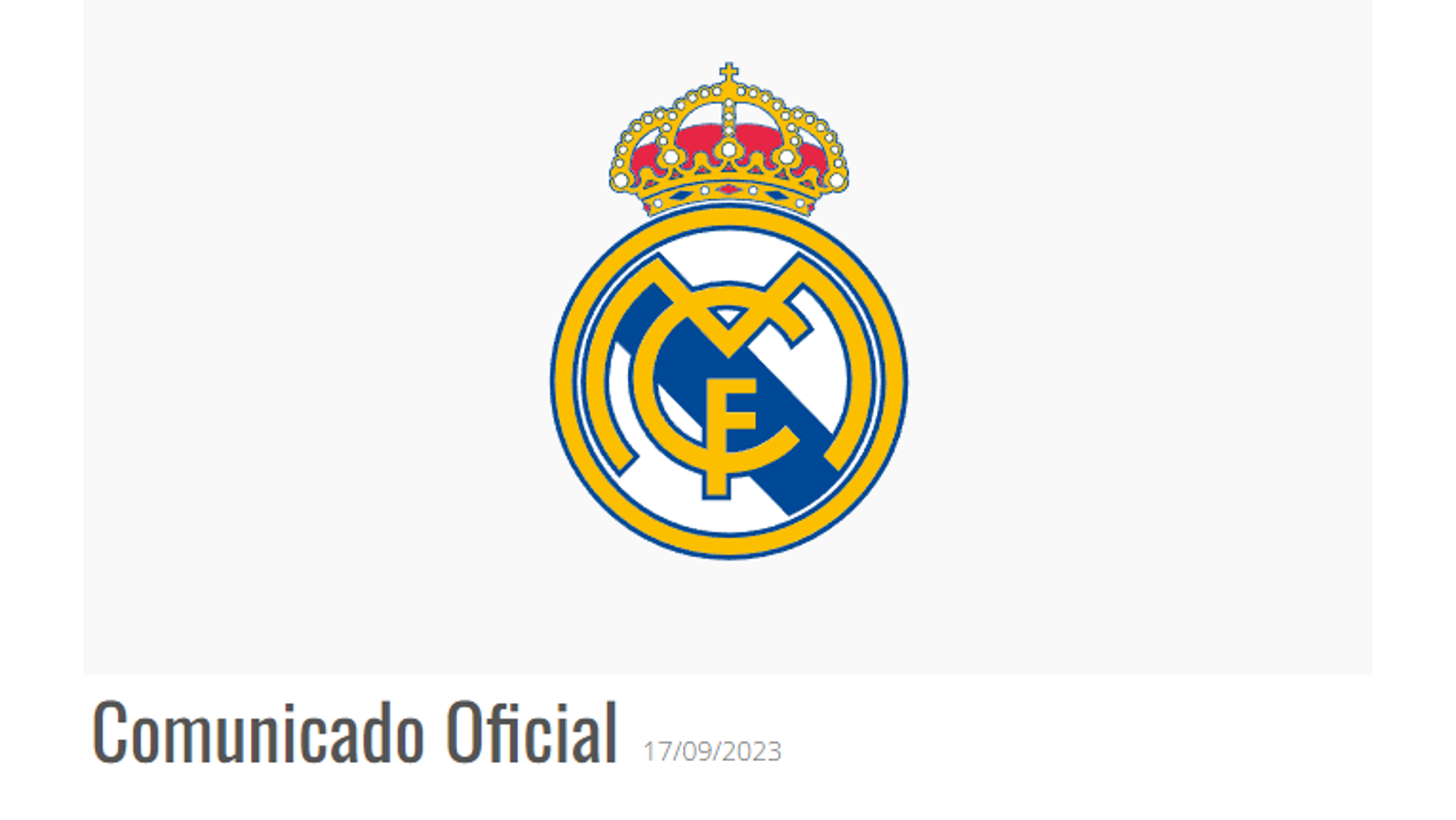 Comunicado oficial del Real Madrid previo al partido ante la Real Sociedad señorío y honorabilidad