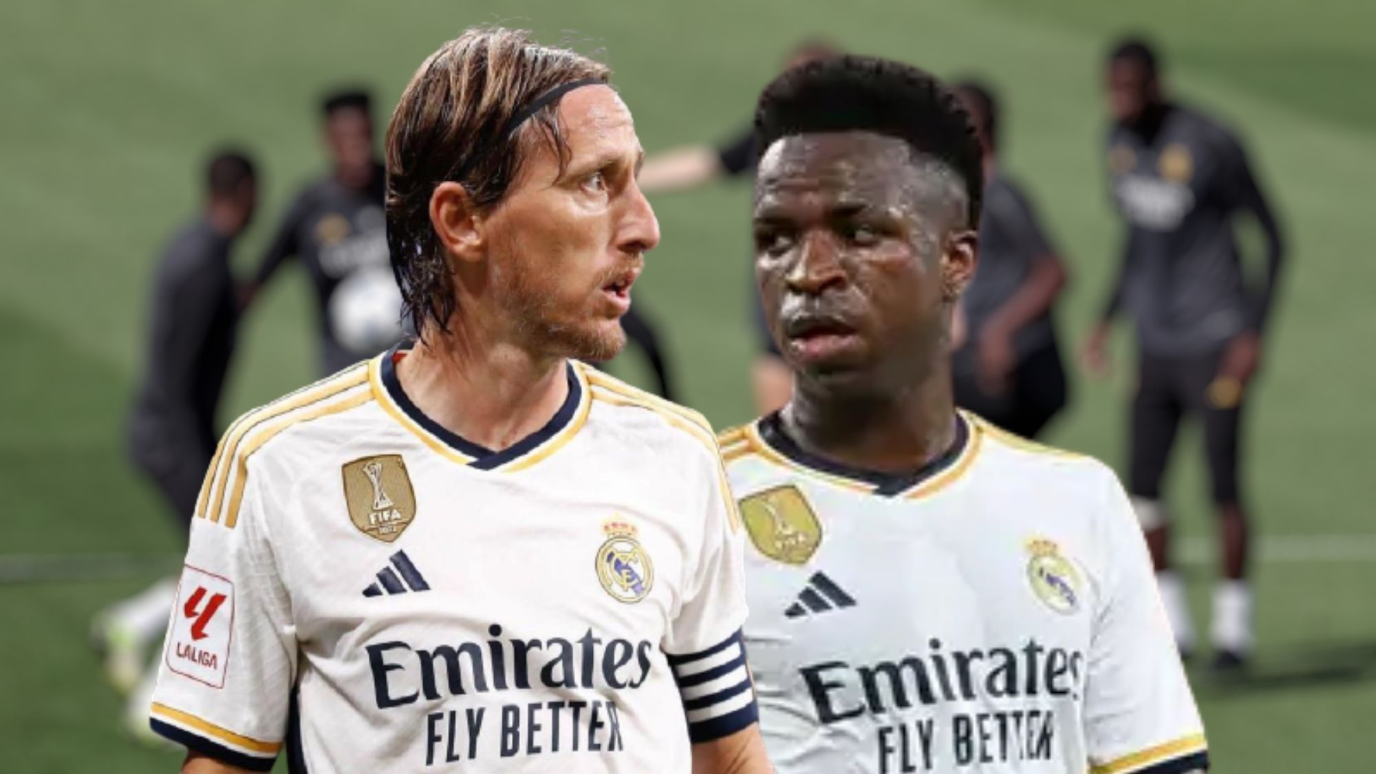 Ojo a la reacción de Modric no le gustó lo que le hizo Vinicius en el entreno