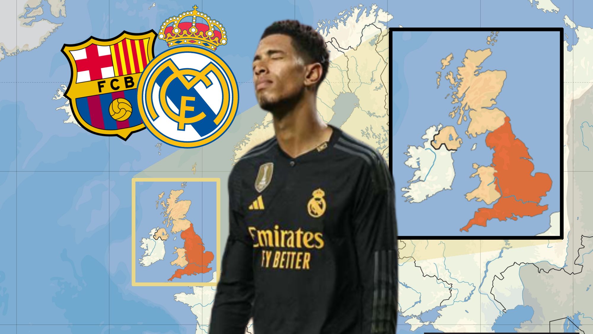 El curioso motivo por el que los ingleses no podrán ver el show de Bellingham el sábado en el Clásico El curioso motivo por el que los ingleses no podrán ver el show de Bellingham el sábado en el Clásico