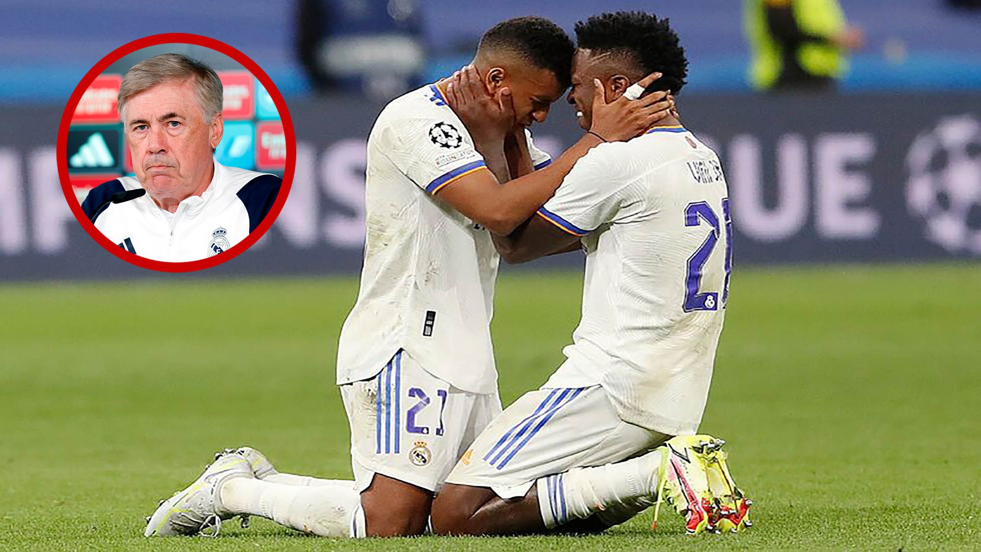 Ancelotti pica a Rodrygo y Vinicius con un reto que afecta a Bellingham y Joseluel italiano, confiante 