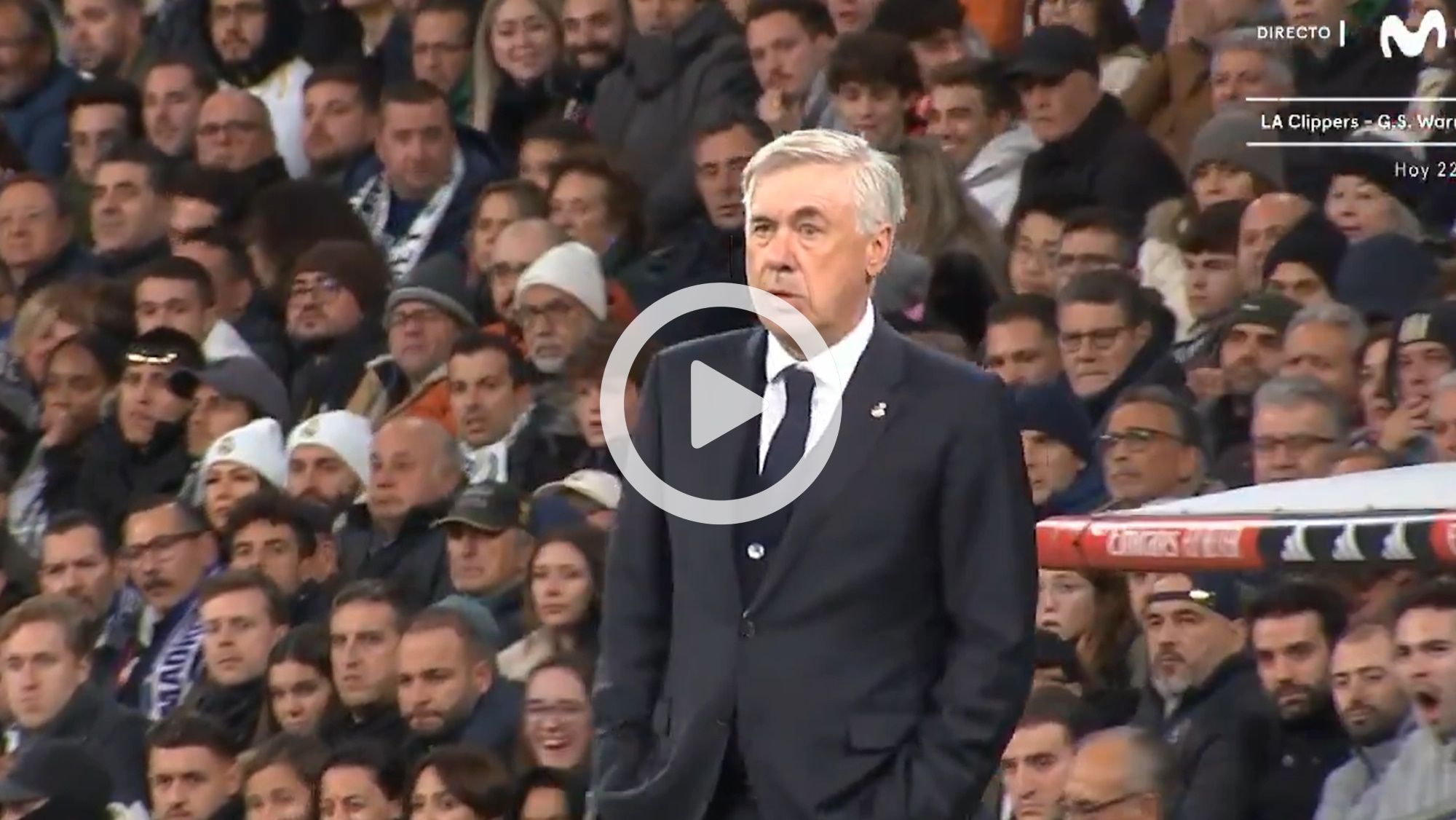 El gesto de Ancelotti a la grada del Bernabéu que captaron las cámaras de televisión es definitivo