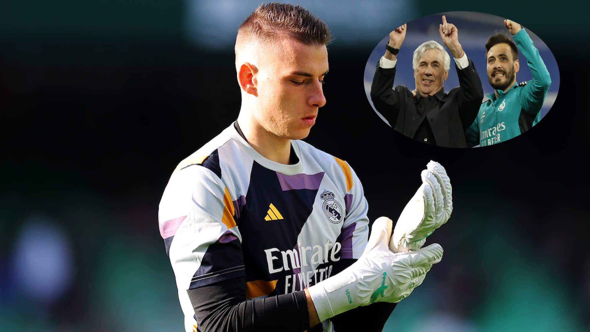 La faceta de Lunin que tiene a Ancelotti y su cuerpo técnico encantado se lo ha ganado