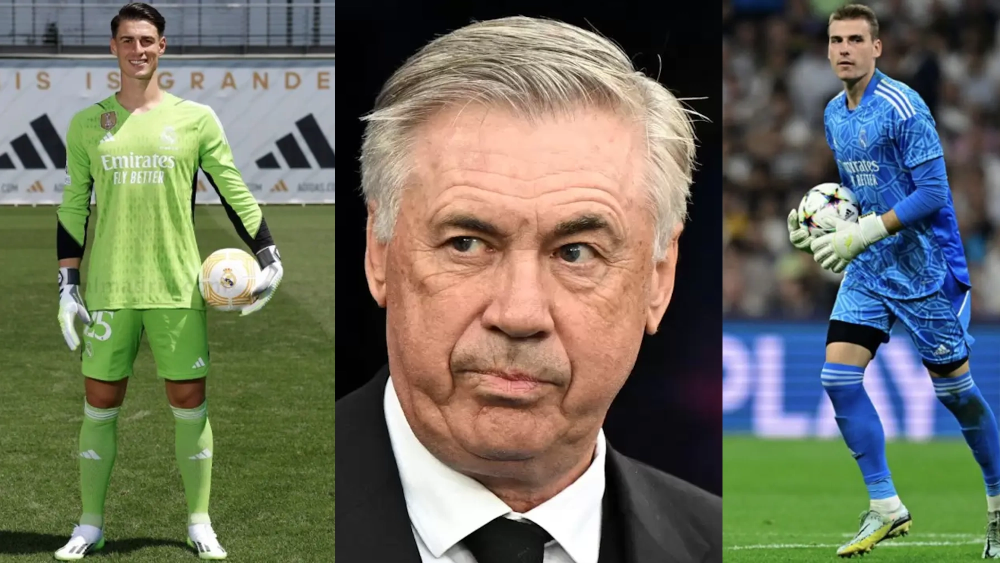 Reunión a tres bandas entre Ancelotti, Kepa y Lunin el italiano ya les ha comunicado su decisión