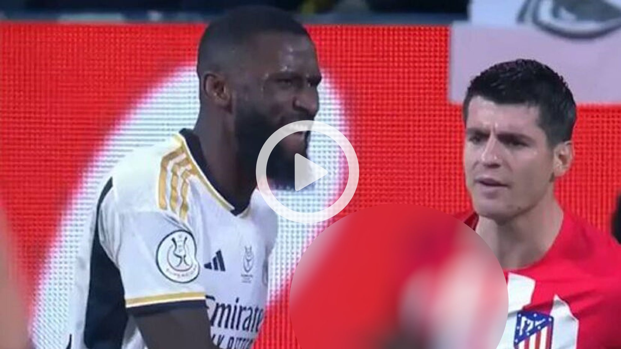 No se vio en TV el gesto de Rüdiger con Morata que se ha viralizado No se vio en TV el gesto de Rüdiger con Morata que se ha viralizado