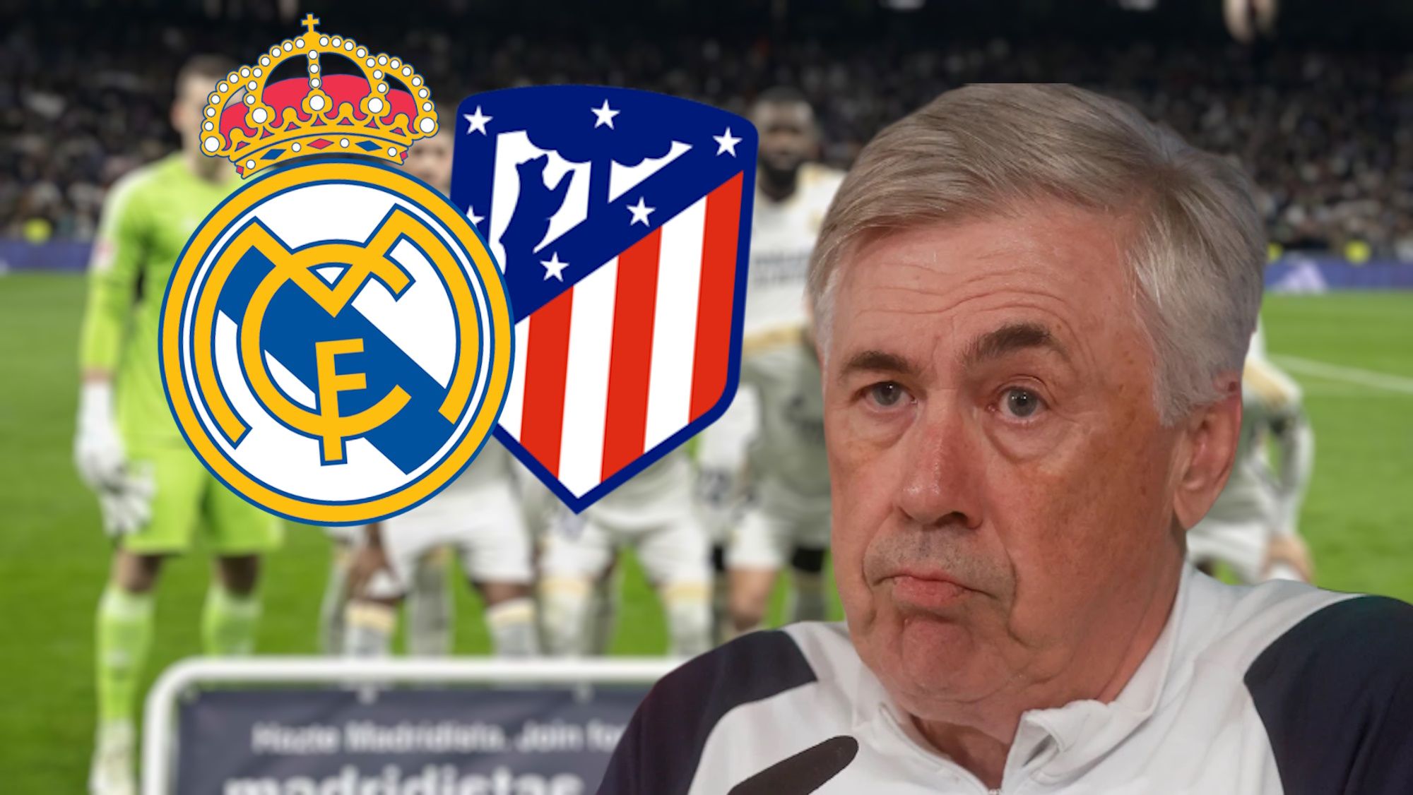 Oficial ya se conocen los once escogidos por Ancelotti para medirse al Atlético de Madrid