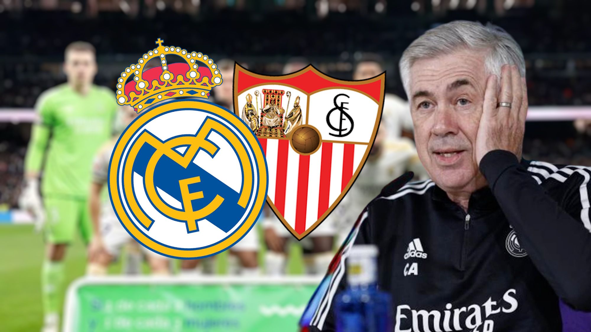 Oficial: Once inicial escogido por Carlo Ancelotti para medirse al Sevilla, sin sorpresas