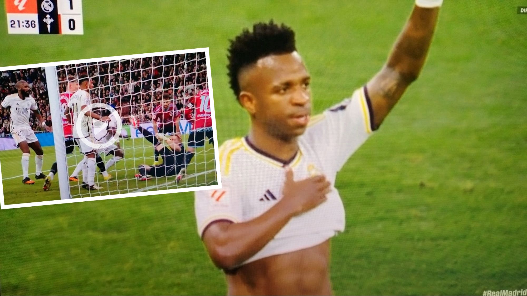 Vinicius rompe el muro gallego tras mucho intentarlo se avanza el Madrid