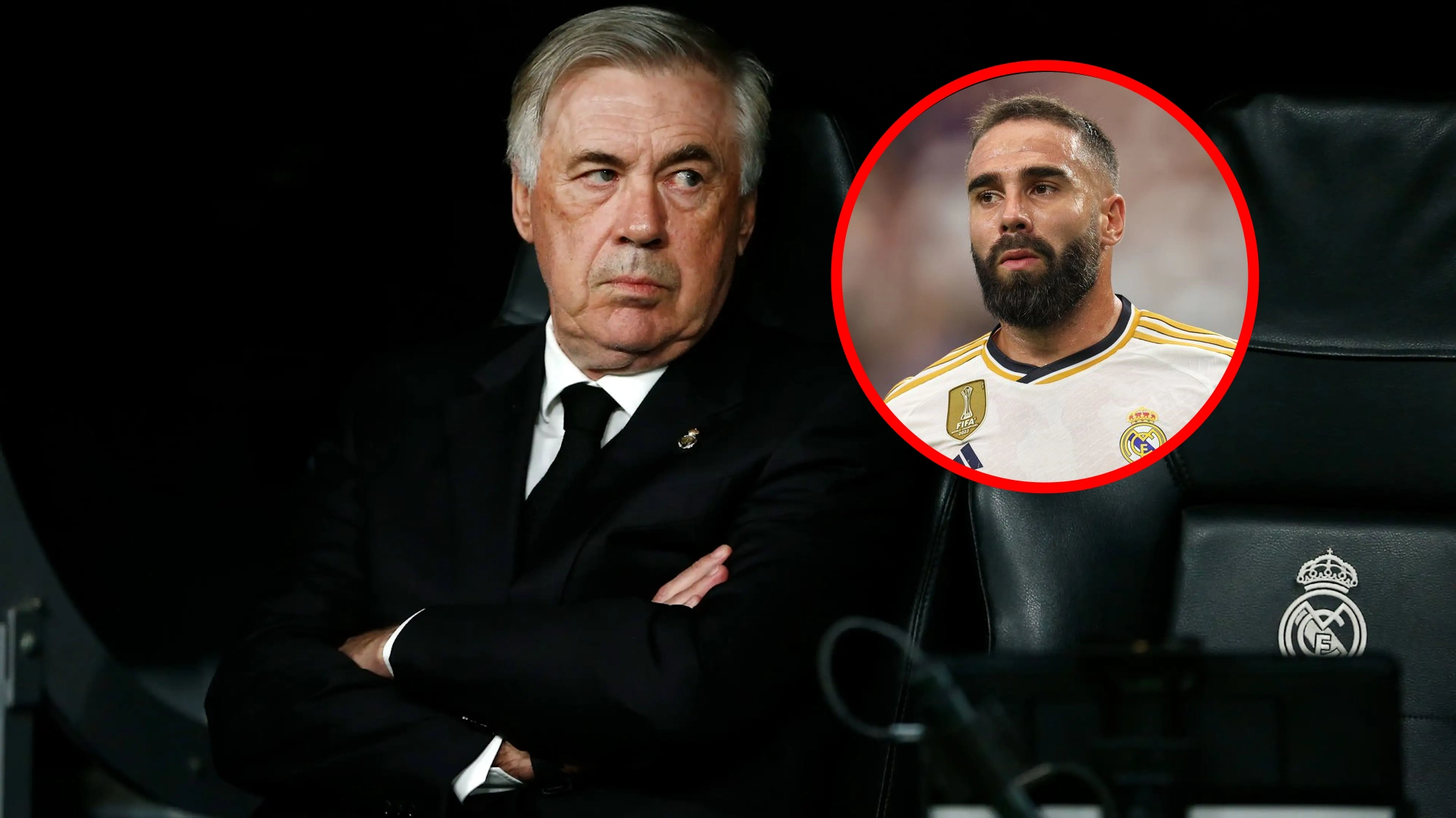 Ancelotti, muy alterado, le dice a Carvajal lo que piensa en su cara