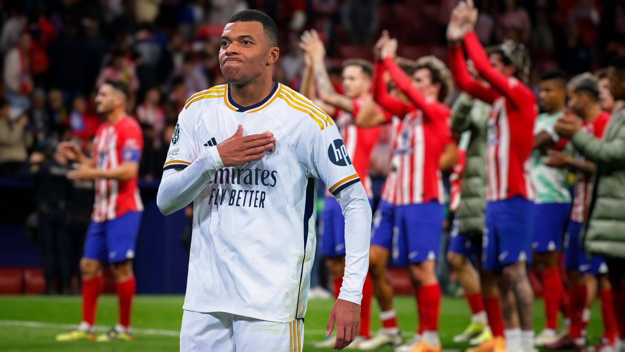 Un jugador del Atlético da la bienvenida a Mbappé al Madrid y aviva la polémica Un jugador del Atlético da la bienvenida a Mbappé al Madrid y aviva la polémica
