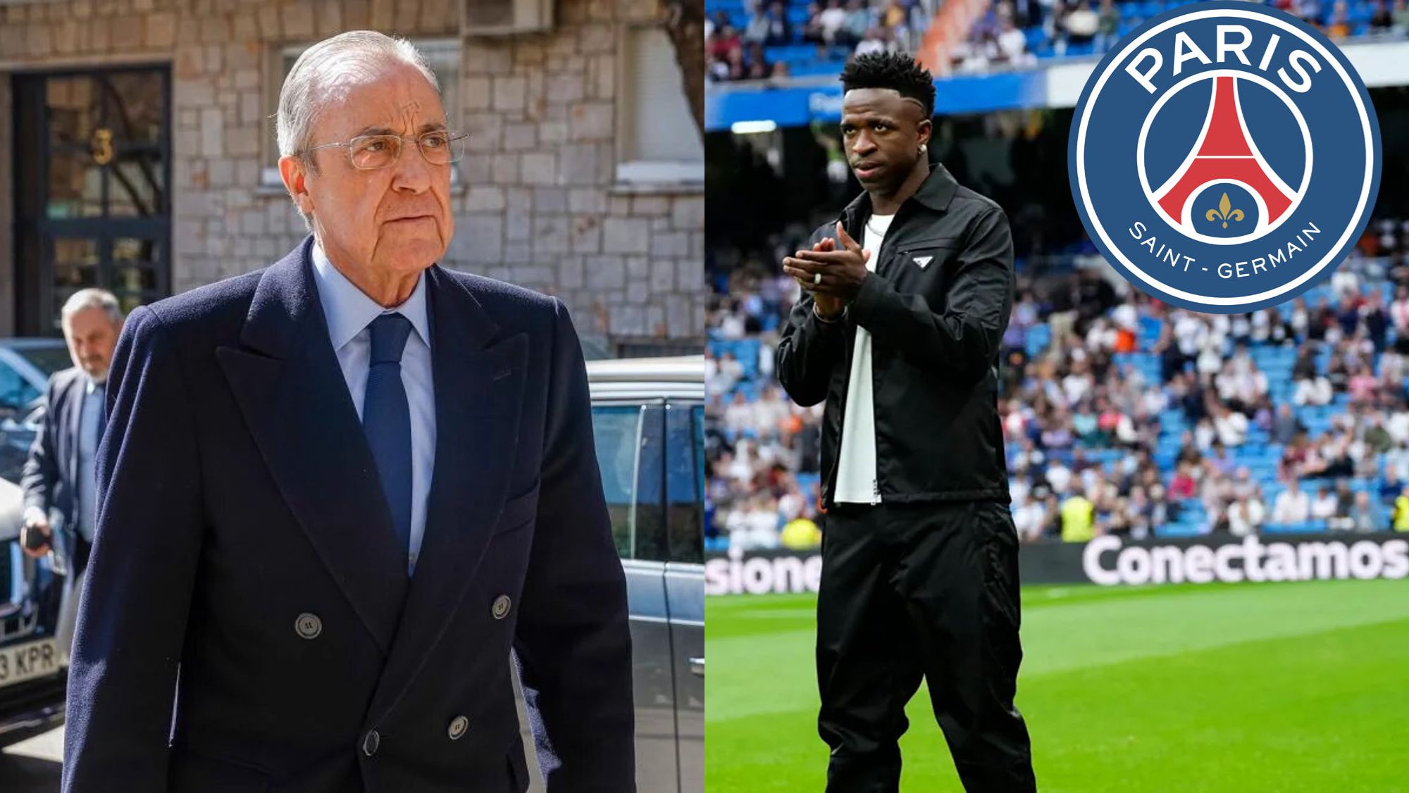 Florentino, muy claro, responde a la venta de Vinicius al PSG: "Si pagan la cláusula..." Florentino, muy claro, responde a la venta de Vinicius al PSG: "Si pagan la cláusula..."