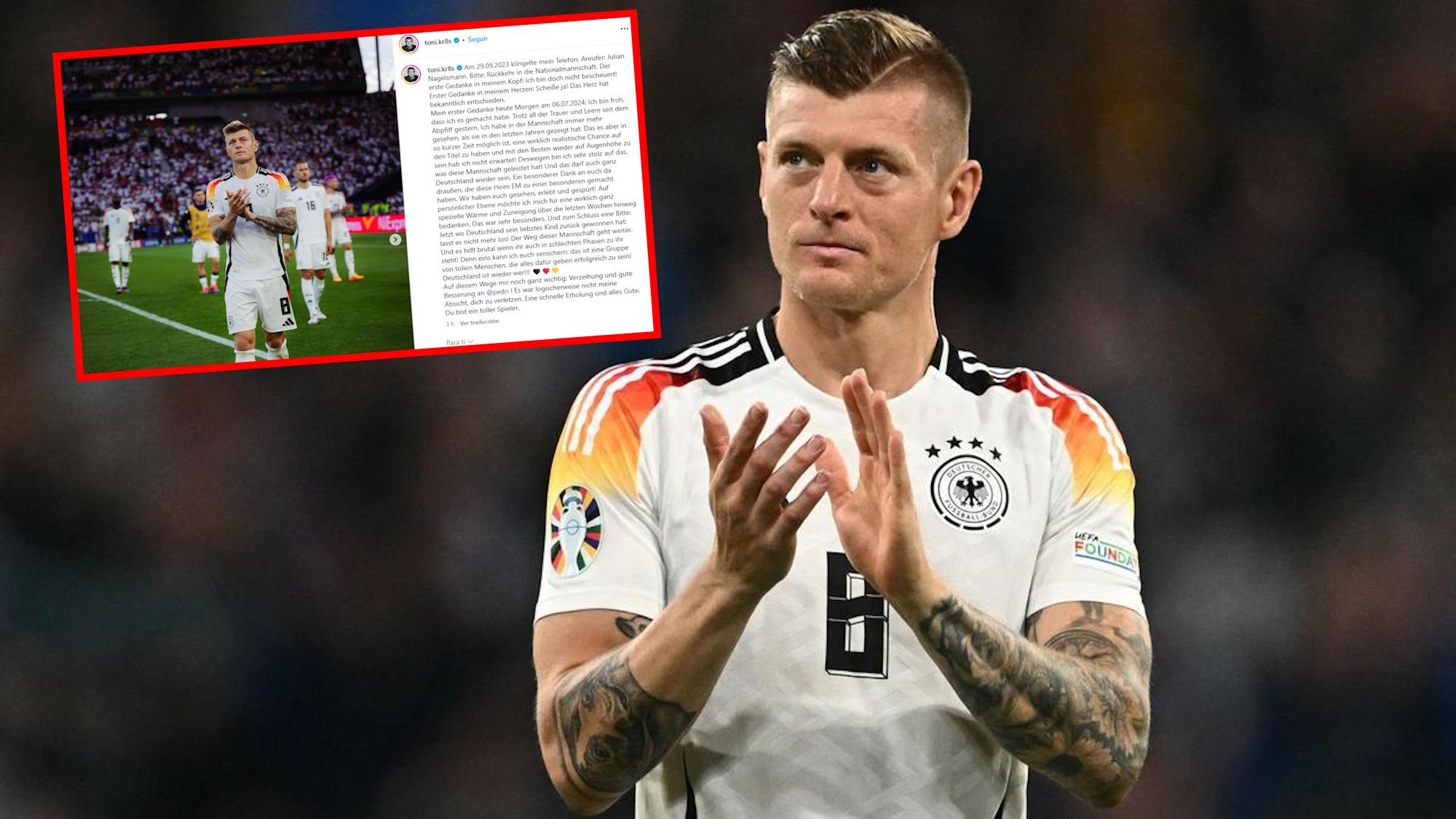Kroos destroza a los anti madridistas con un mensaje en redes sociales lección de señorío Kroos destroza a los anti madridistas con un mensaje en redes sociales lección de señorío