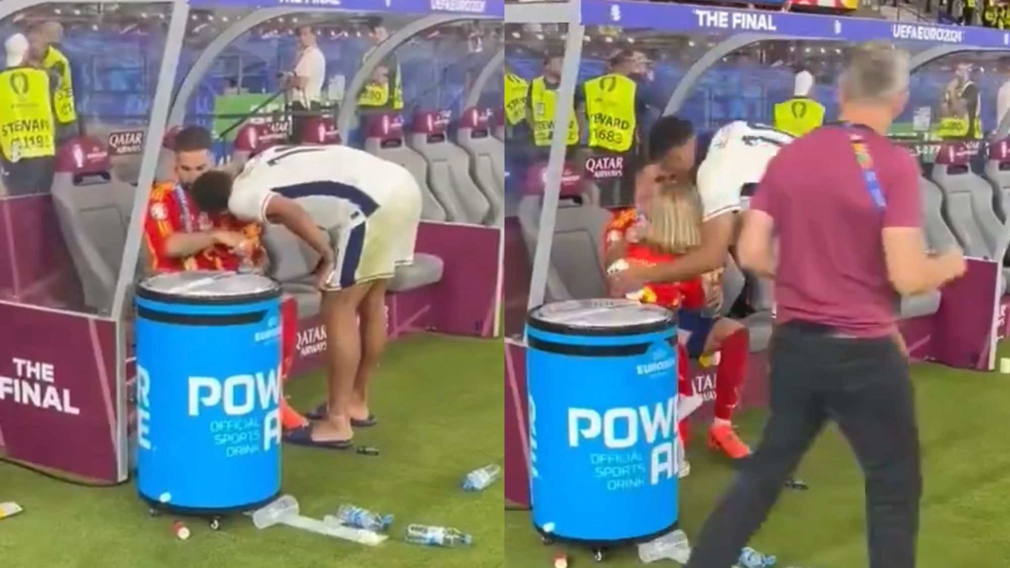 Bellingham se fue a por Carvajal tras la final de la Eurocopa y su gesto ya es viral emociona Bellingham se fue a por Carvajal tras la final de la Eurocopa y su gesto ya es viral emociona