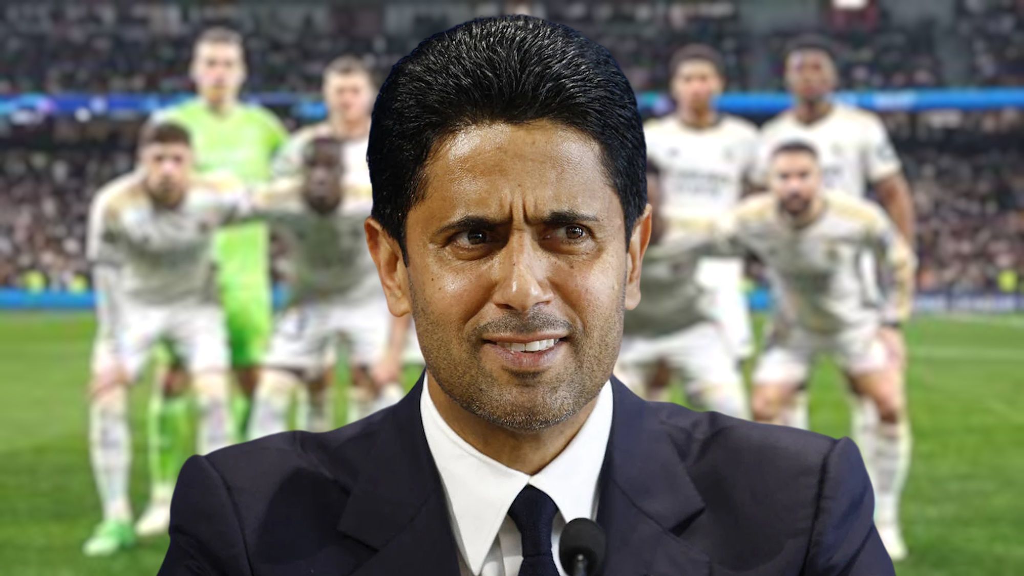 Al Khelaïfi, dispuesto a romper el mercado para fichar a un descarte del Real Madrid Florentino sonríe