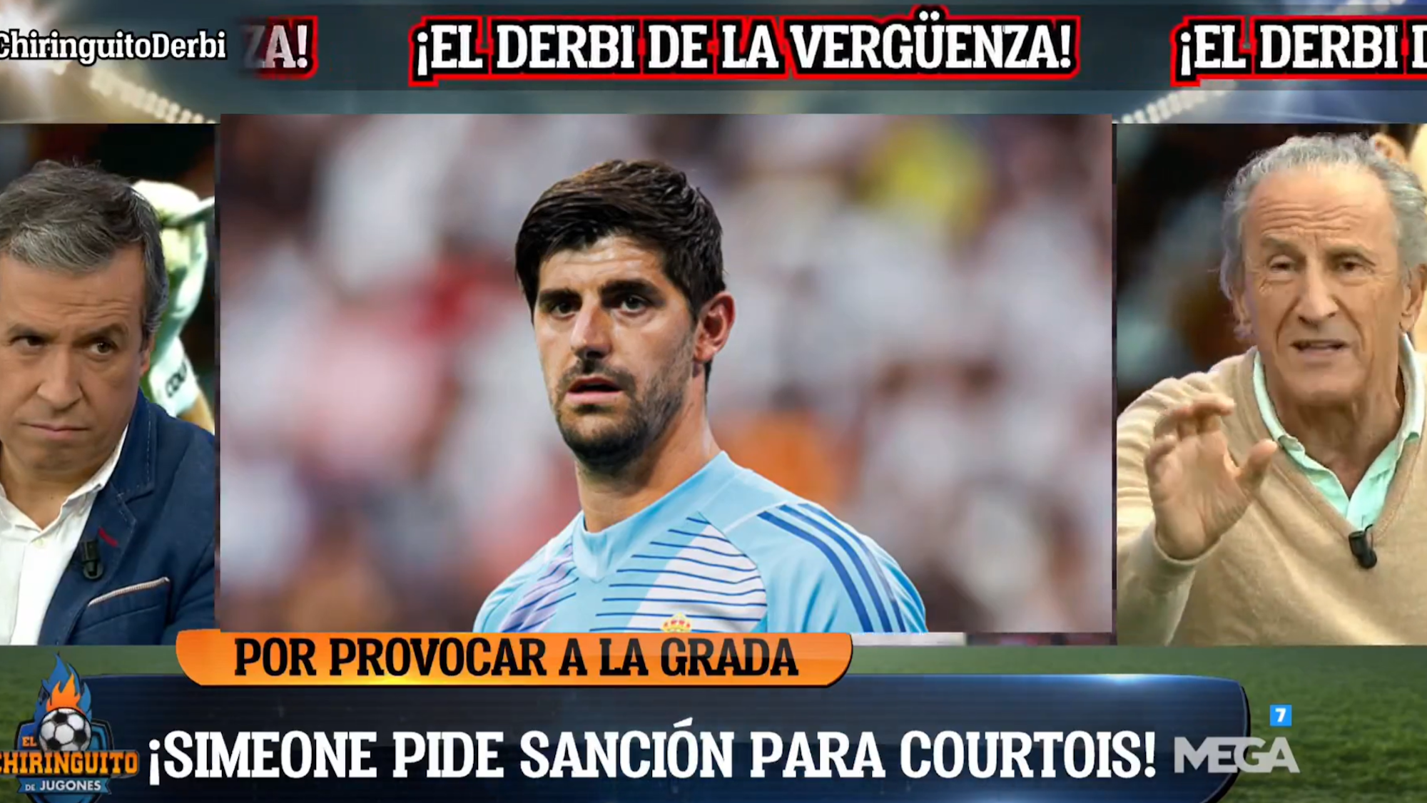 Petón estalla contra Courtois y los compañeros de El Chiringuito se lo recriminan Petón estalla contra Courtois y los compañeros de El Chiringuito se lo recriminan