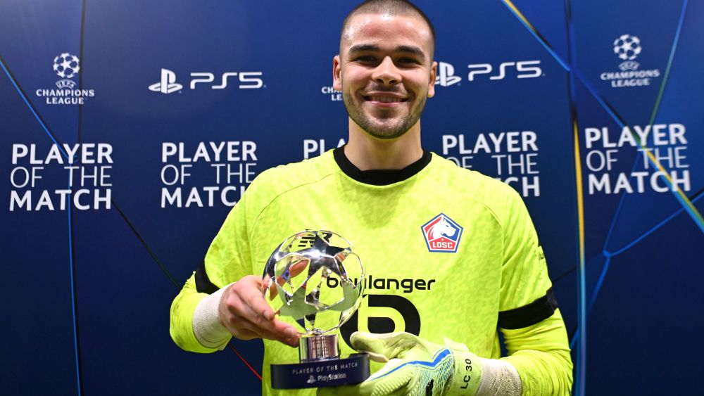 Lucas Chevalier con un premio con el Lille esta temporada Lucas Chevalier con un premio con el Lille esta temporada