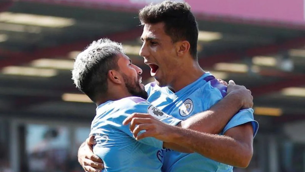 El Kun Agüero y Rodri juntos en el Manchester City El Kun Agüero y Rodri juntos en el Manchester City