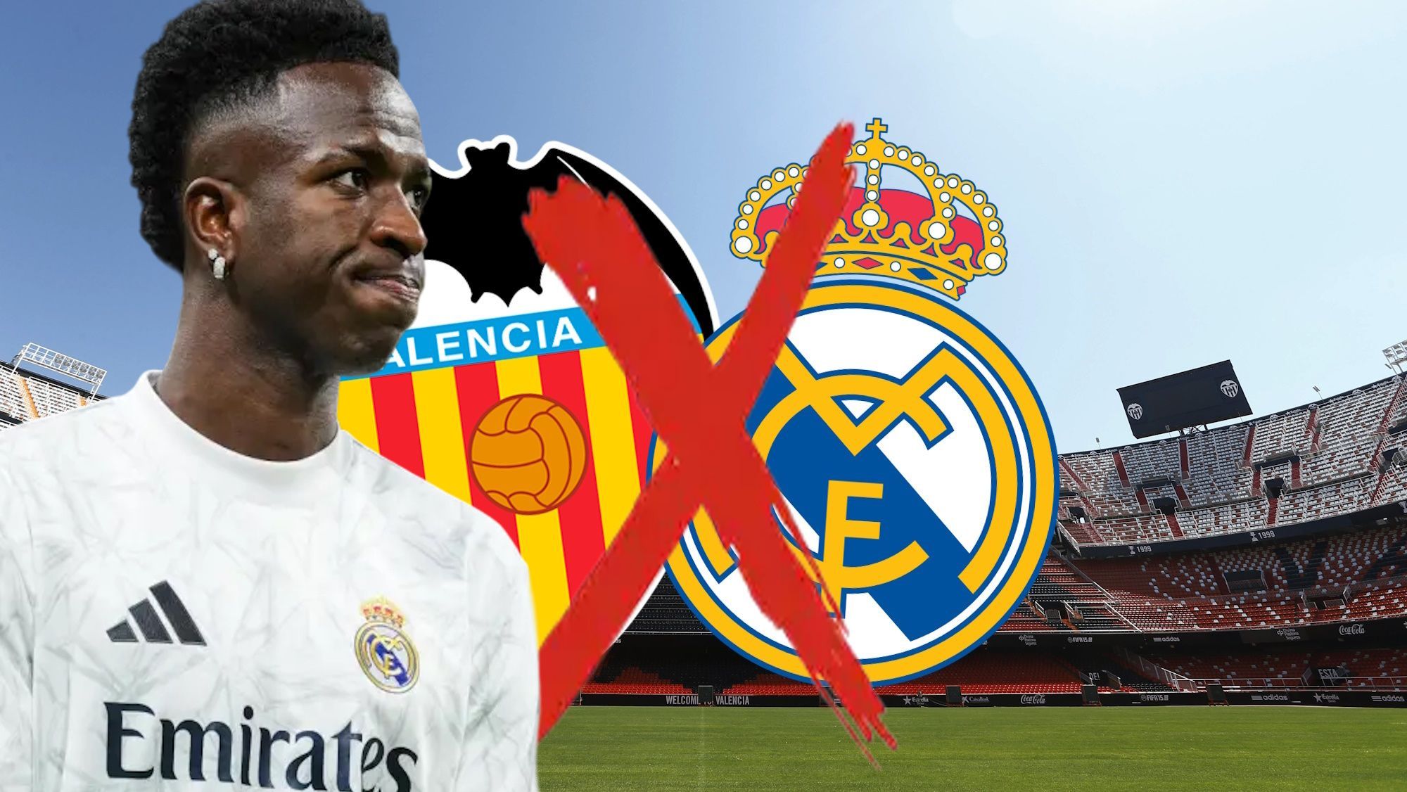 Vinicius se 'libra' de Mestalla, al menos de momento: aplazado el partido ante el Valencia