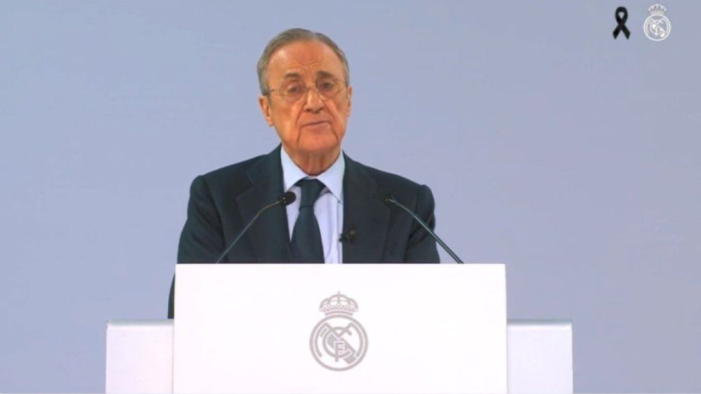 Florentino Pérez en Asamblea con los socios del Real Madrid