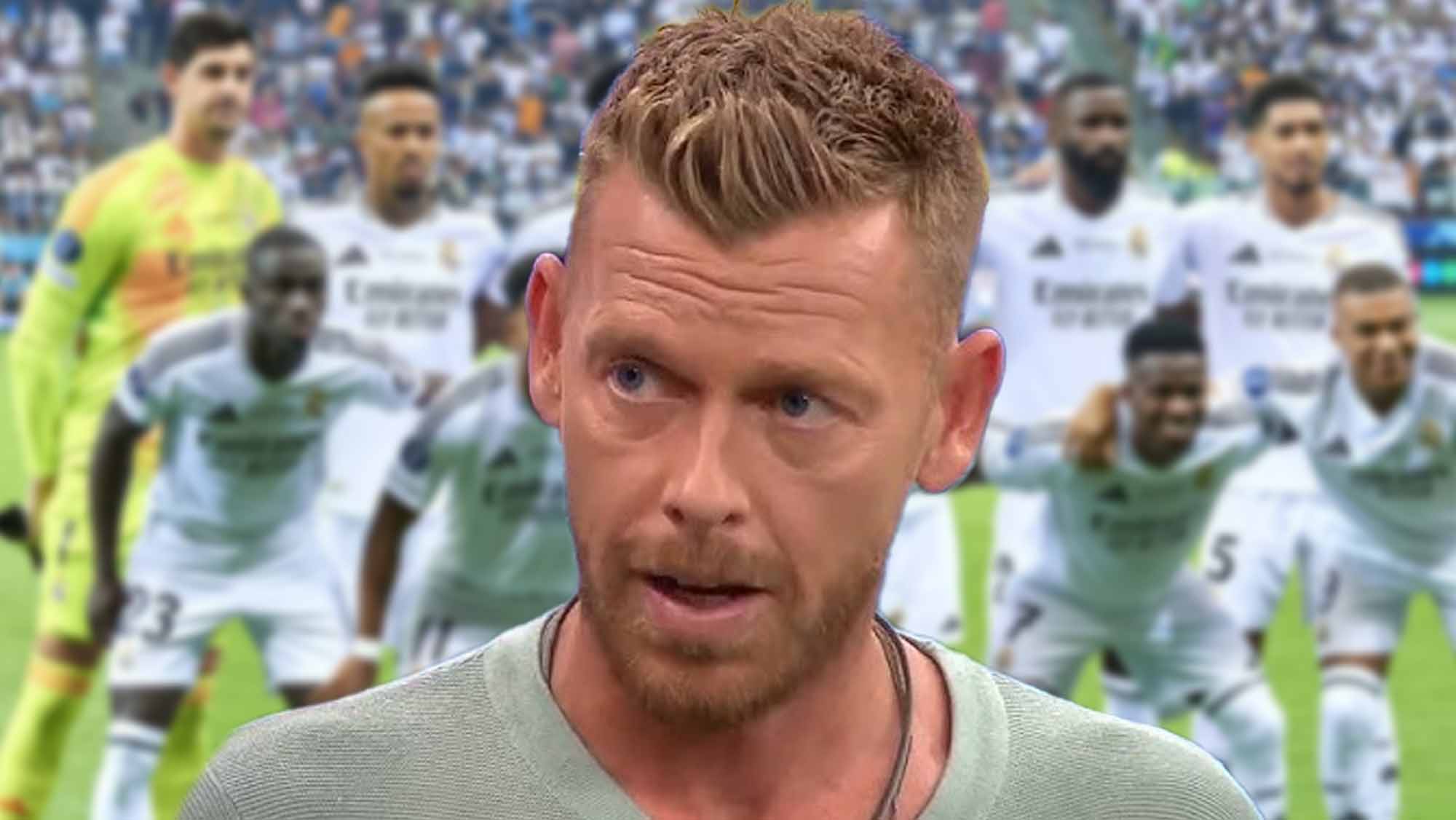 Jota Jordi con plantilla Real Madrid de fondo