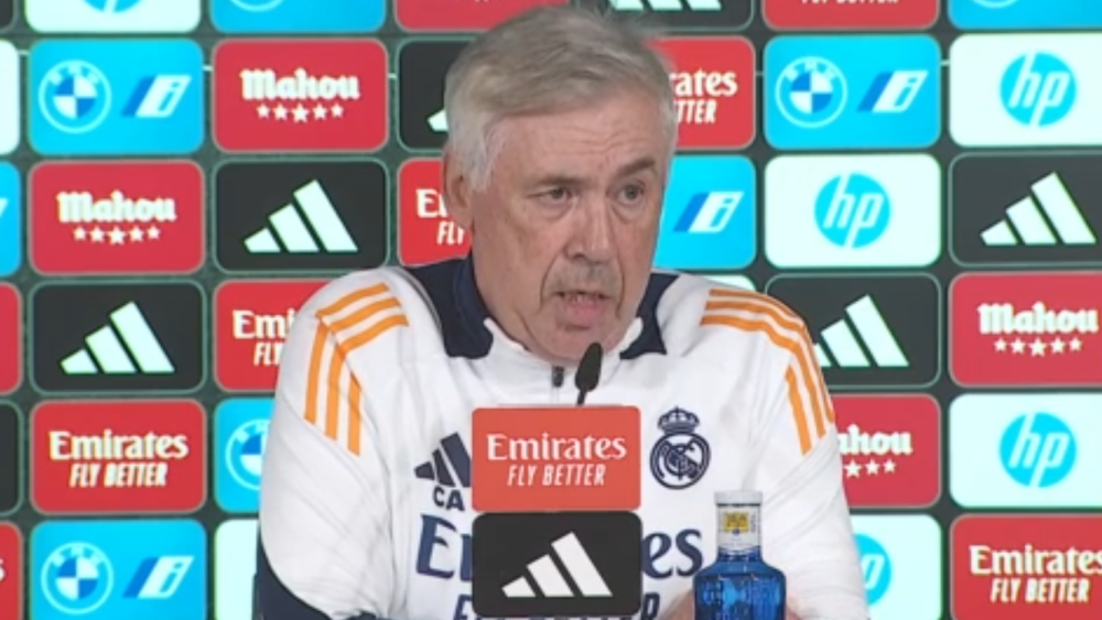 Carlo Ancelotti hoy en rueda de prensa Carlo Ancelotti hoy en rueda de prensa