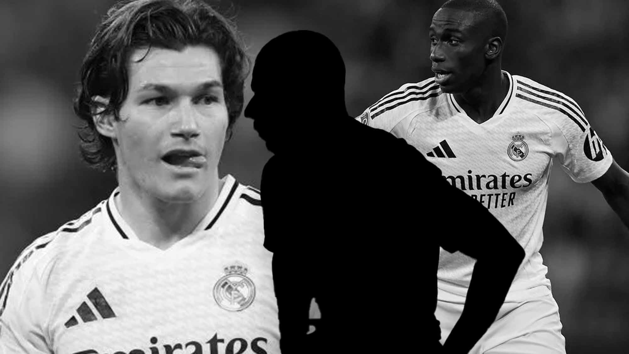 Fran y Mendy en blanco y negro con jugador de incógnito Fran y Mendy en blanco y negro con jugador de incógnito