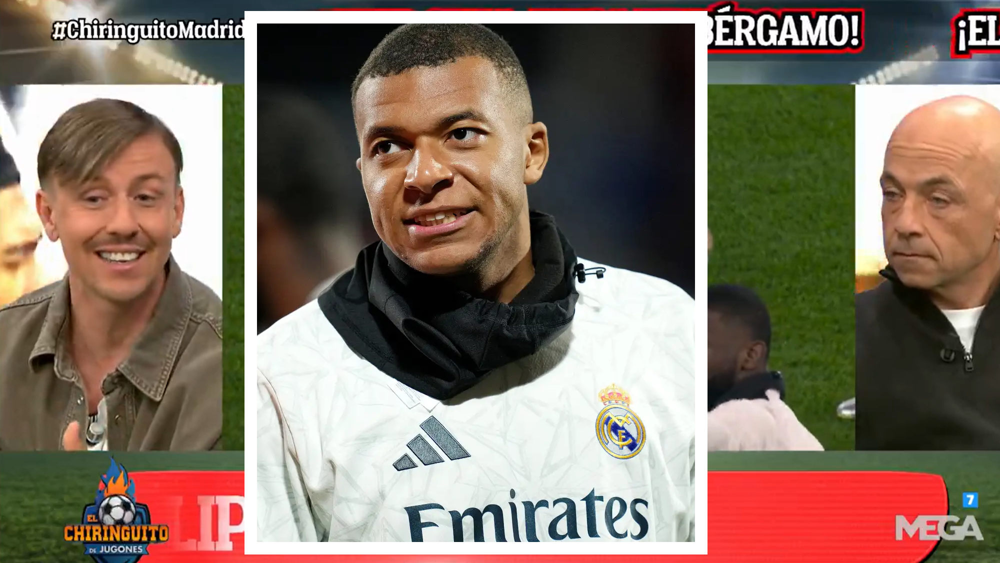 Guti en el Chiringuito de Jugones y Mbappé en cuadrado