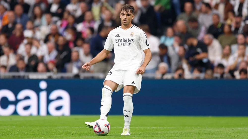 Raúl Asencio en pleno partido Raúl Asencio en pleno partido