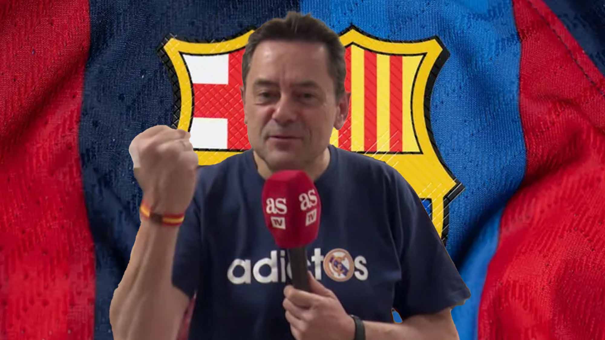 Roncero feliz con fondo del Barça