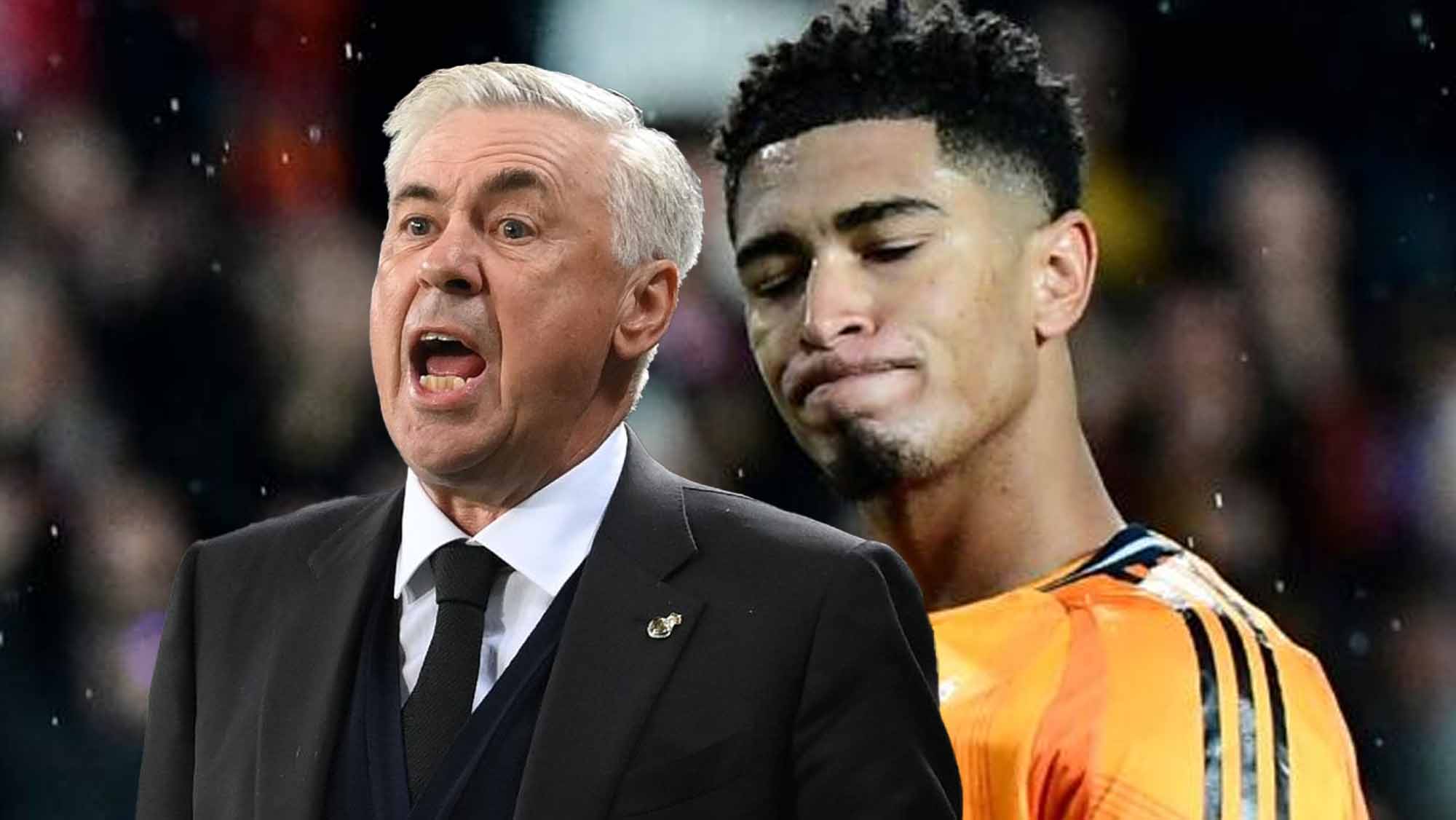 Ancelotti molesto con Bellingham lamentándose