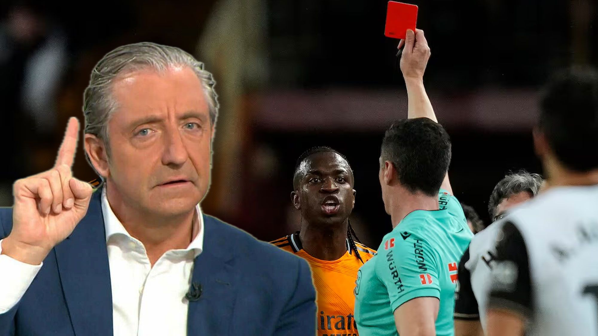 Pedrerol estalla por la expulsión de Vinicius en Mestalla y desvela el motivo real: “Le expulsan por ser…” Pedrerol estalla por la expulsión de Vinicius en Mestalla y desvela el motivo real: “Le expulsan por ser…”