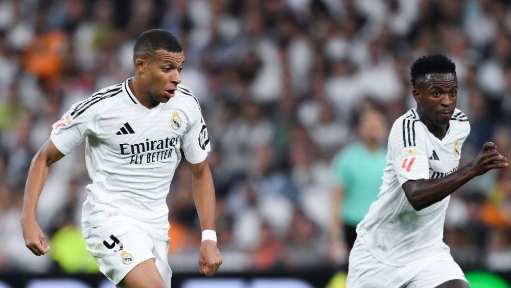 Mbappé y Vinicius con el Real Madrid esta temporada