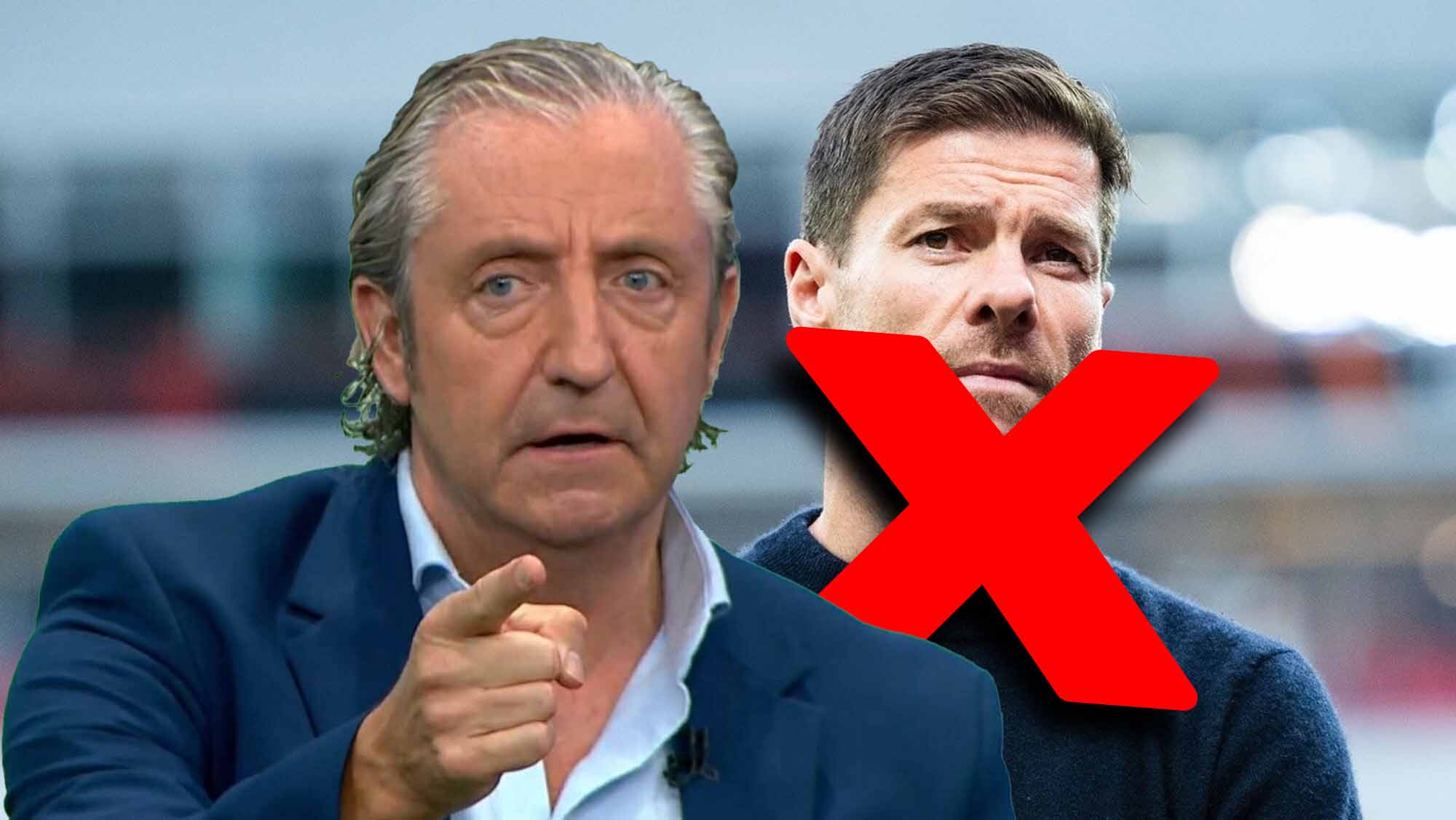 Pedreol serio apuntando con Xabi Alonso tachado