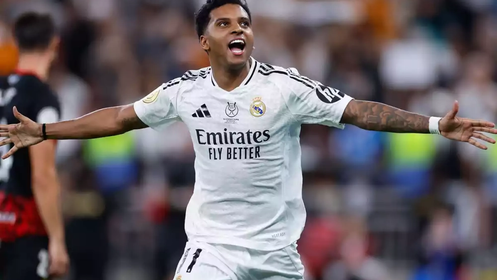 Rodrygo Goes celebrando un gol con el Real Madrid esta temporada Rodrygo Goes celebrando un gol con el Real Madrid esta temporada