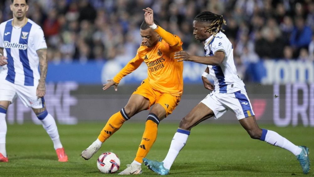 Mbappé en el último partido contra el Leganés
