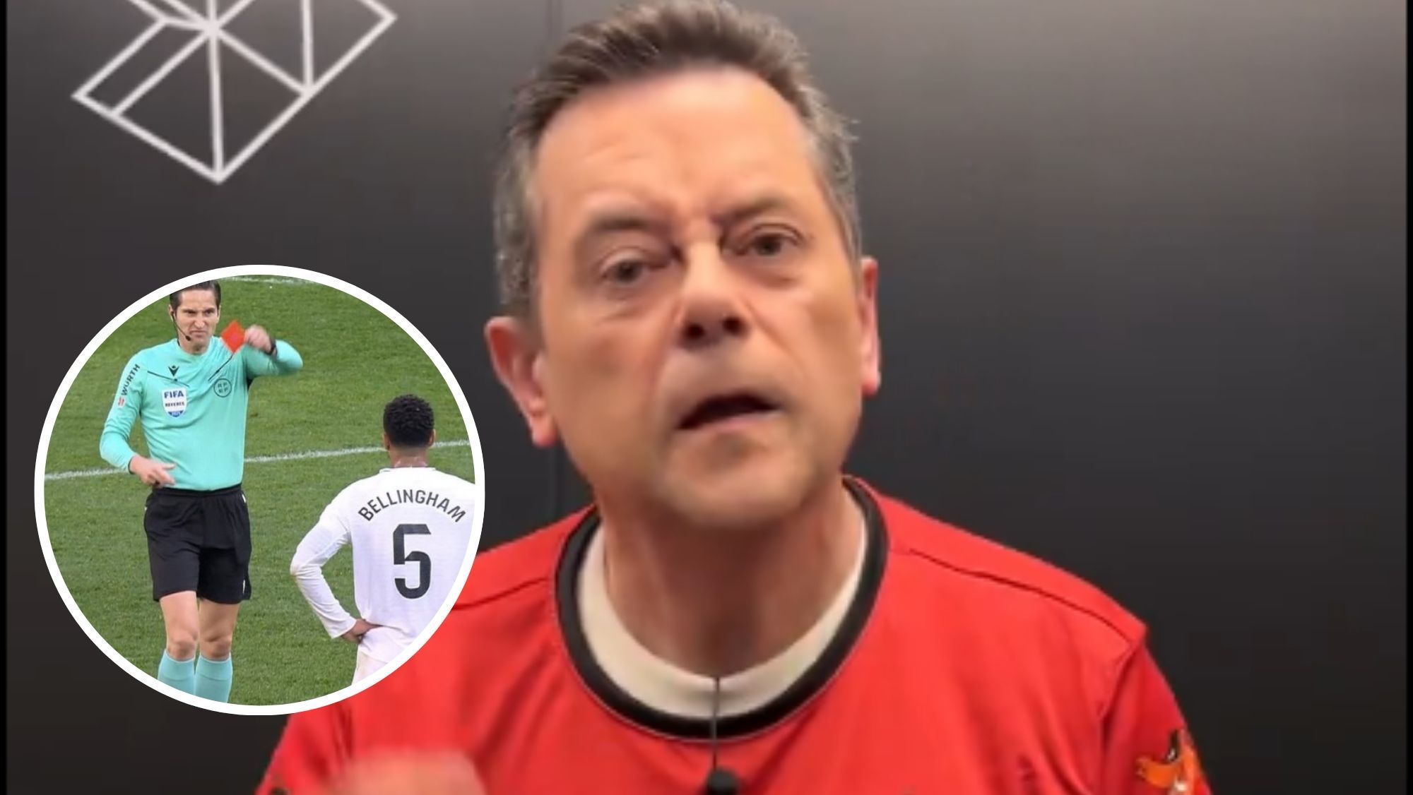 Tomás Roncero y Munuera Montero expulsando a Bellingham