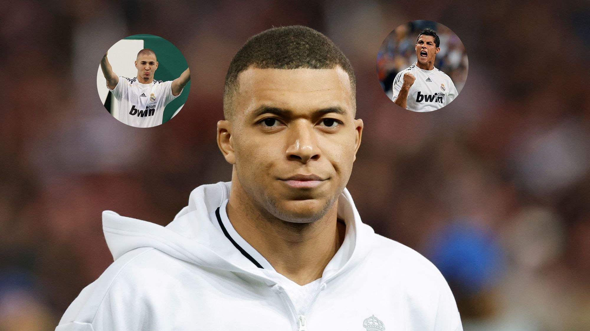 Kylian Mbappé, Karim Benzema y Cristiano Ronaldo.