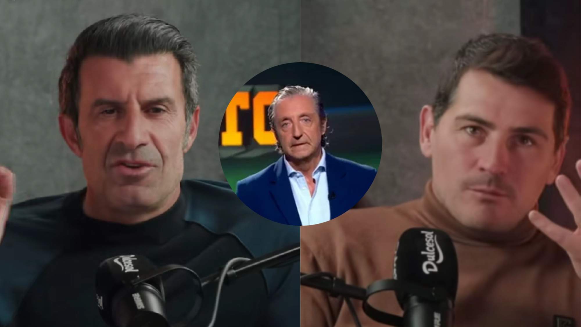 Figo ataca a Pedrerol en una charla con Iker Casillas