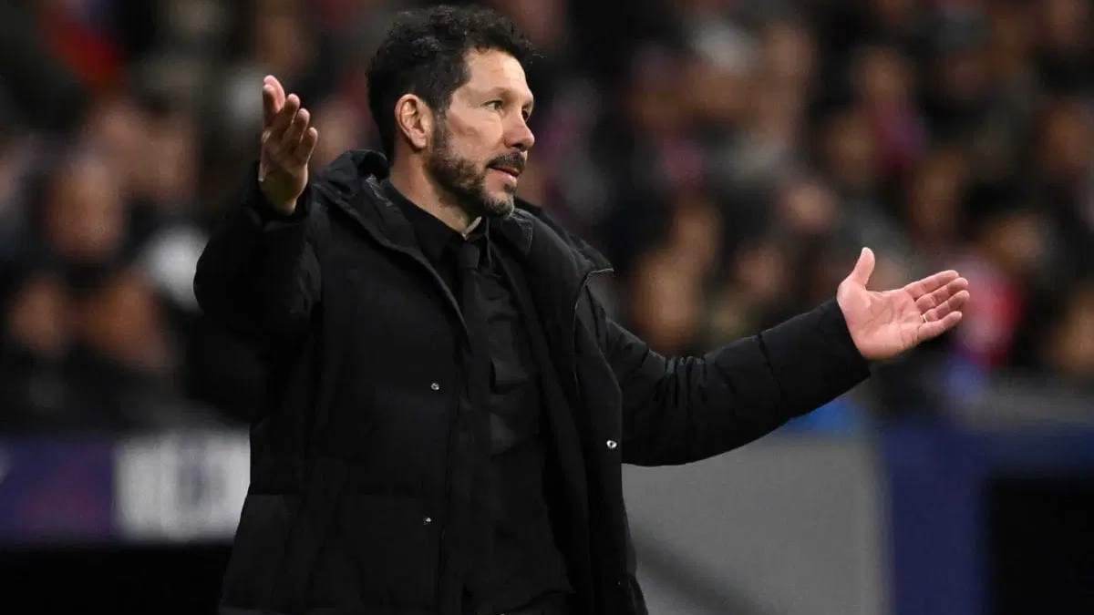 Simeone molesto en partido
